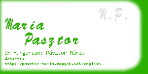 maria pasztor business card